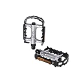 XLC Unisex – Erwachsene MTB Plattformpedal, Silber/schwarz, One Size