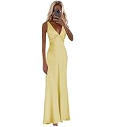 BOLENSYE Halter Silk Prom Dresses 2025 Mermaid Long Satin Bridesmaid Dress for Women