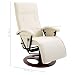 vidaXL Sillón Giratorio para TV con Reposapiés Cuero Artificial Sofás Sala de...