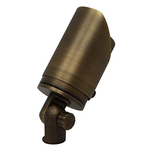Lightkiwi C4573 Adjustable Focus Outdoor Brass Spotlight For 12 Volt Low Voltage Brass Landscape Lighting (Light Bulb Not Included) #TOP2