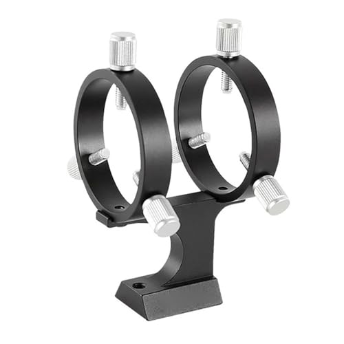 Soporte de buscador ajustable con tornillo de 6 puntas y doble anillo para guiado astronómico