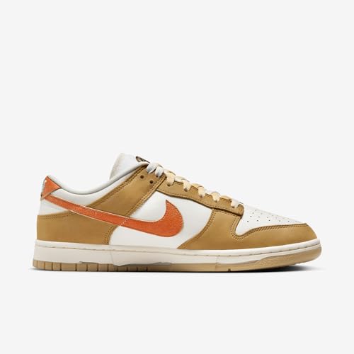 Nike Dunk Low Retro Shoes (HM3729-181, Sail/Coconut Milk/Wheat/Safety Orange) Size 11.53