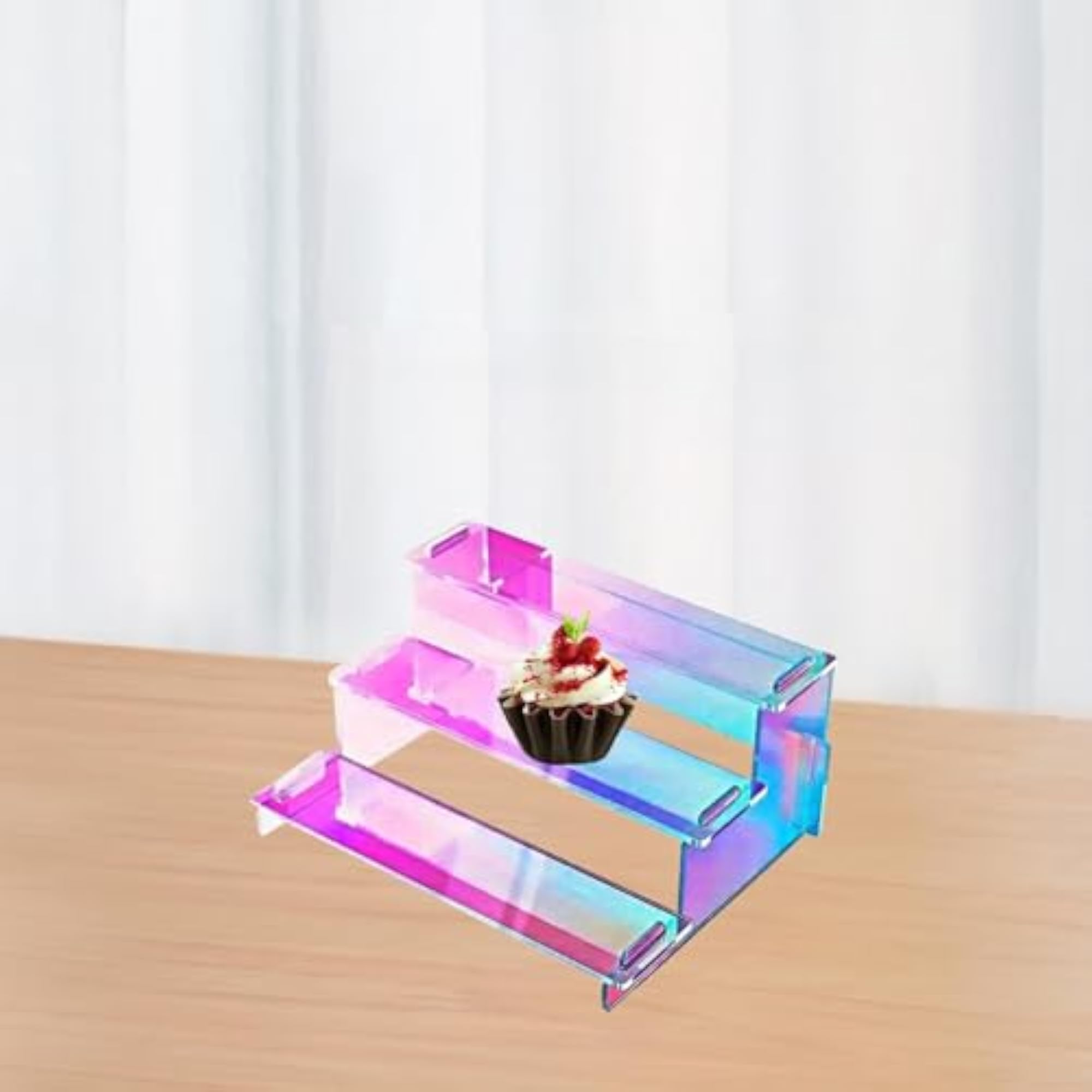 Acrylic Riser Display Stand Tiered Tabletop Decorative Cupcake Holder