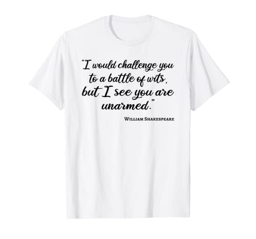 William Shakespeare - Cita de biblioteca Camiseta