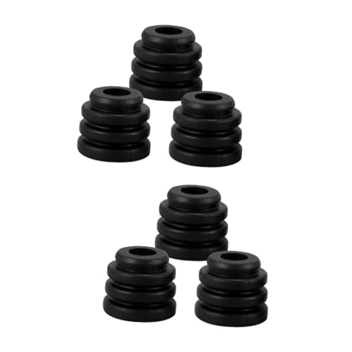 Zerodeko 2 Ensembles Coussin Amortisseur De Climatisation Tapis Anti Vibration Compresseur D'air Gonfleur De Pneu Amortissement Refroidisseur D'air Climatiseur Caoutchouc Black 3 Pièces * 2