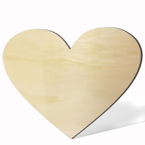 17 Inch Unfinished Wooden Love Heart Shape Craft, Blank Wood Love Sign for Home Wall Decor, Large Unpainted Wood Cutouts for Birthday,Wedding Party Decoration,Large Wooden Valentine Day Decoration by BIUWING - Used condition - US$8.95