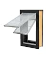 Endura Flap E2 Pet Door for Walls in Black | Energy-Efficient Double Flap Design for Wall Installations | All-Weather Protection with Insulating Dual-Layer Flap | Black, Large, Double Flap