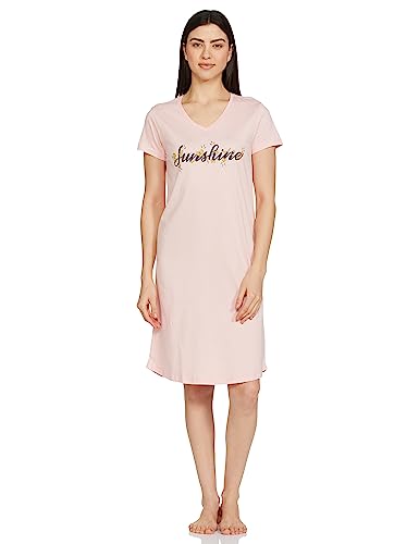 Image of Amazon Brand - Eden & Ivy Women's Cotton Knee Length Regular Fit Nighty (Available in Plus Sizes)