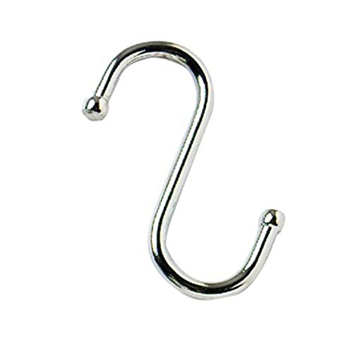 Merriway BH05332 (2 Pcs) Kitchen S-Hook Chromed 75mm - Pack of 2 Pieces