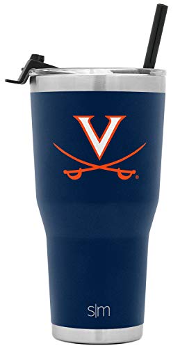 Simple Modern Officially Licensed Collegiate Virginia Cavaliers Tumbler With Straw And Flip Lid | Insulated Stainless Steel 30Oz Thermos | Cruiser Collection | The University Of Virginia #TOP1
