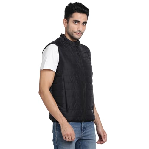 Image of Turtle Men Nylon Solid Regular Fit Sleeveless Windcheater Jacket