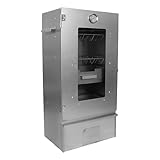 Grafner XL Räucherofen mit 3 Etagen, Sichtfenster und Thermometer, legierter Stahl, 12x Haken,...