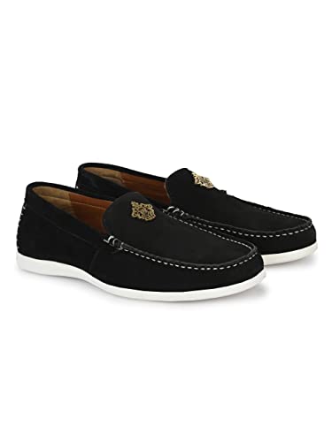 Image of ALBERTO TORRESI Stylish Suede Leather Loafers for Men - Comfortable for Casual Wear, Durable and Lightweight Men's Footwear for Summer