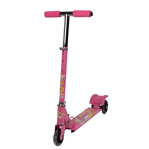Calma Dragon DC630, Patinete para niños, Scooter Freestyle, con Ruedas Luminosas y Manillar Ajustable, 3 Ruedas, Plegable, Monopatín para niñas y niños, con Luces Led (Rosa)