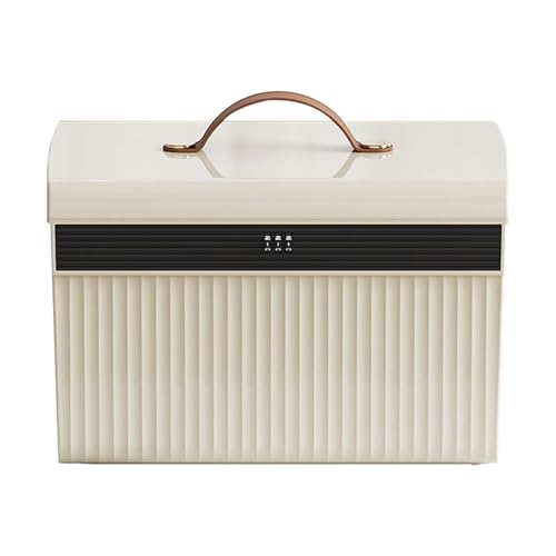 Caja de almacenamiento con cerradura – ABS 33 x 25 x 23 cm | Organizador con cerradura de combinación | Joyero para documentos, monedero, objetos personales, escritorio, decoración, oficina
