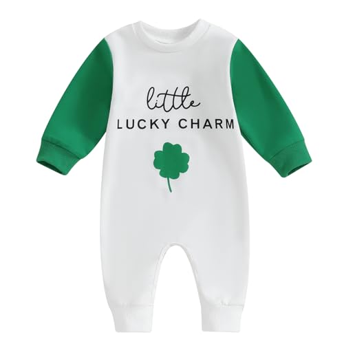 Image of Newborn Baby Boy Girl St Patricks Day Outfit Romper Infant Clothes