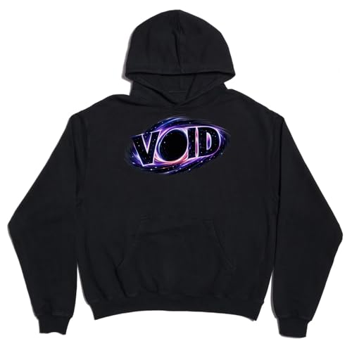 Image of Cosmic Energy Surrounding Dark Void Unisex Oversized Heavyweight Cotton Blend Hoodie Black Medium