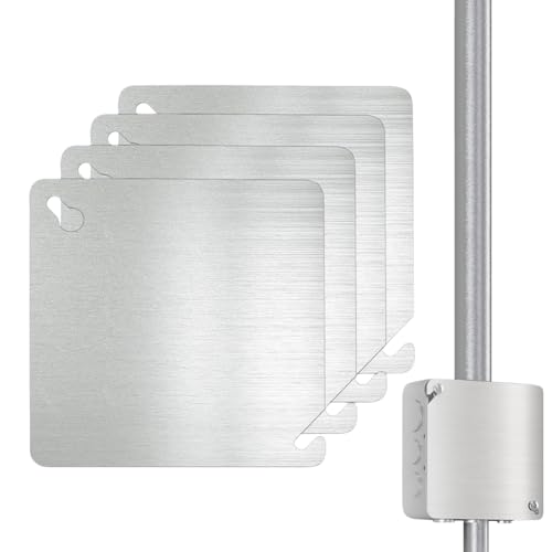 金属製電気ボックスカバー - 4個 安全 金属 筐体 パネル,屋外用電気ボックスカバー | ペット対策 子供安全 ケーブル保護 天井取付 床取付 屋外使用 プロジェクト用 外部設置