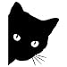 NewIncorrupt Pegatinas de coche con cara de gato negro creativo que mira a escondidas, calcomanía automotriz, decoración de ventana, adhesivo reflectante