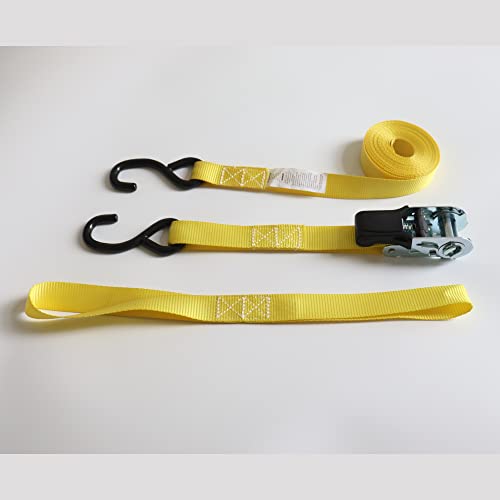 Yuoneiy Ratchet Straps Tie Downs Heavy (4Pk) Soft Loop Motorcycle Tie Down Straps Ratchet 1” X 15” X 1500 Lbs Breaking Strength For Trailer #TOP6