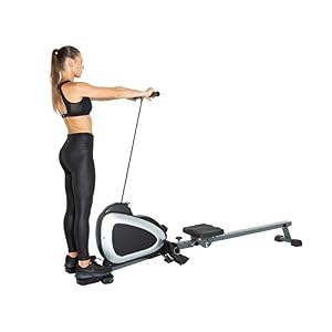 Bluetooth Magnetic Rower Rowing Machine with Extended Optional Full Body Exercises and Free App, 250 lbs Weight capacity, for Gym Home