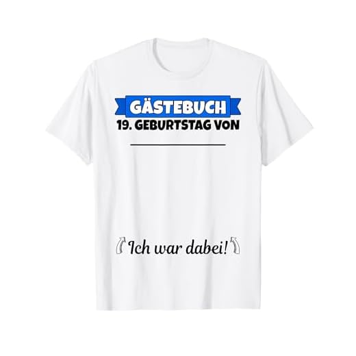 Libro de visitas para cumpleaños número 19, para niños y niñas Camiseta