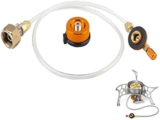 Delamiya Adapter do kartuszy gazowych, LPG, adapter butli gazowych, adapter do butli gazowych w Europie, adapter do kuchenki gazowej z wężem gazowym do kuchenek gazowych, kuchenek kempingowych