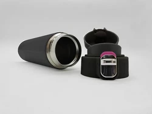 Garrafa Térmica 500 Ml Isotérmica Café Chá Água Em Aço Inox Com Tampa Premium Cor Preto