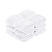 Superior 900 GSM Luxury Bathroom Face Towels, Made of 100% Premium Long-Staple Combed Cotton, Set of 6 Hotel & Spa Quality Washcloths - White, 13" x 13" each
