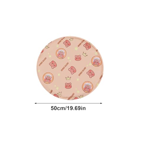 Kühlendes Hundebett bequeme, weiche, rutschfeste Gel-Gefühlsmatte, faltbar, 50 cm Polyester-Katzen-Schlafmatratze tragbare selbstkühlende Polsterdecke für Auto, Reisen, Park, Picknick-2