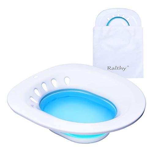 Sitz Bath for Over The Toilet Postpartum Care, Anal Postoperative Care Basin, for Hemorrhoids and Perineum Treatment, Alleviate Vaginal or Anal Inflammation, Foldable Easy to Store