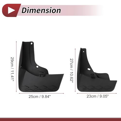 Image of 1 Set Mud Flaps Splash Guards for Volkswagen Tiguan Pro R-Line 2024 Front and Rear Mud Guards W /Mount Accessories