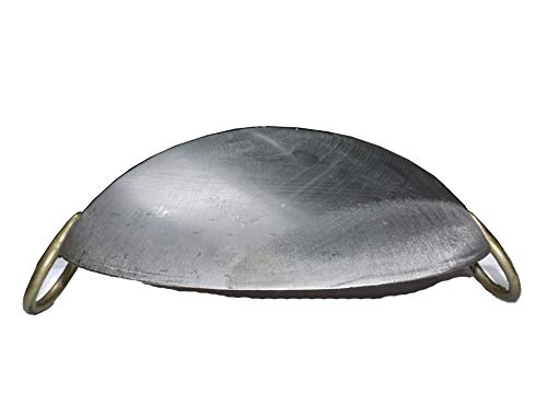 Image of Iron Medium Size 10 Inch /1.80 L Kadhai with Large Handle for Cooking , Silver