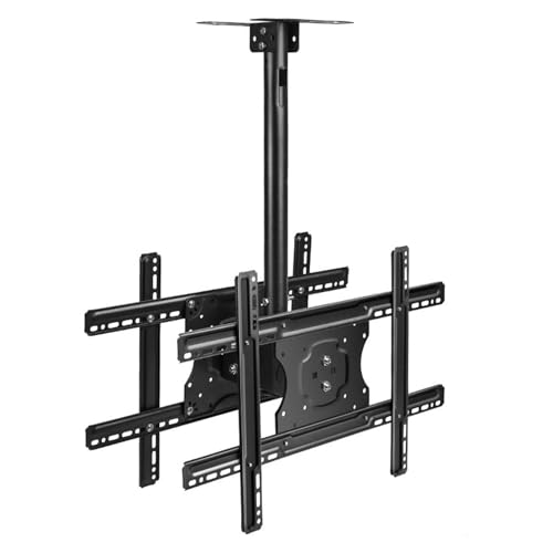 GZHENOZ Soporte de TV de Techo de Doble Pantalla para televisores de 32 a 55 Pulgadas Diseño Giratorio Ajustable Incluye 3 Metros de Hardware de Montaje Soporte de TV de Doble ca