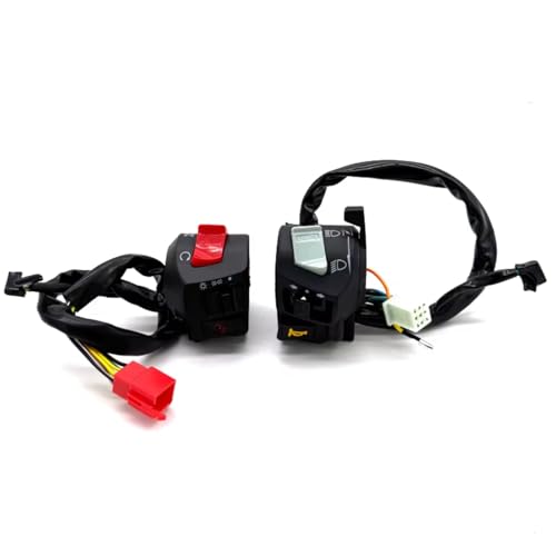 Interrupteur de guidon moto avec starter et klaxon double commande 22mm