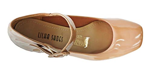 Sapato Feminino Boneca Sarah Calçados 880 (38, Nude Verniz)