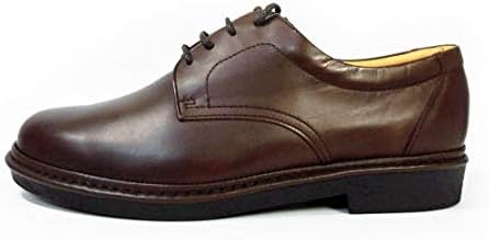 [リナシャンテバレンチノ] 本革 プレーントウ ビジネスシューズ ワイズ4E（EEEE） ダークブラウン【メンズ革靴・紳士靴・小さい