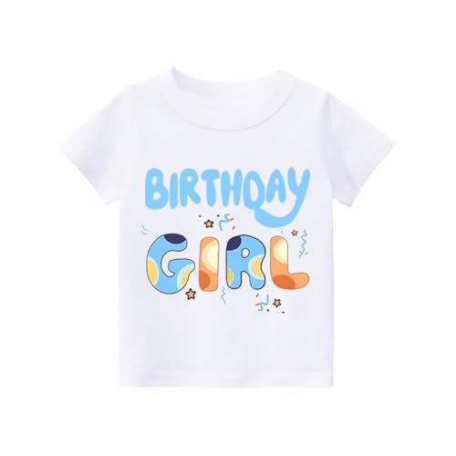 Birthday Girls Outfit - T-Shirt,Tutu Dress,Blue Ears,Headband,Satin Sash Set - Birthday Party Gifts for Girls Kids2