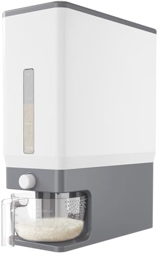 Lifewit Rice Dispenser 25 Lbs(11.3kg), Rice Storage Container...