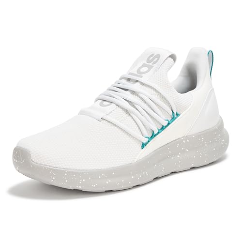 adidas Men's Lite Racer Adapt 7.0 Sneaker, Crystal White/Pure Teal/Grey, 10