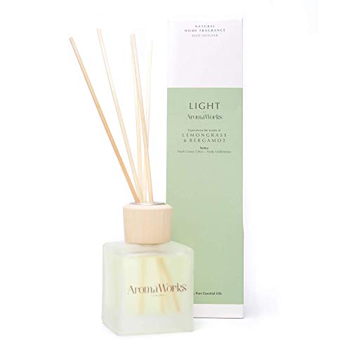 AromaWorks Light Reed Diffuser 100ml, Lemongrass & Bergamot
