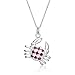Sterling Silver Ruby Crab Charm
