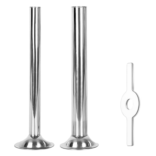 Hsthe Sea 3PCS Sausage Tubes Kit Sausage Stuffer Kit Stainless Steel Grinder Stuffer Tubes for Meat Grinder Food Grinder for Size 5 Meat Grinder
