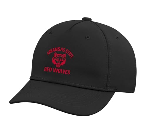 Arkansas State A-State Red Wolves ASTATE95 Adjustable Printed Baseball Hat, Black