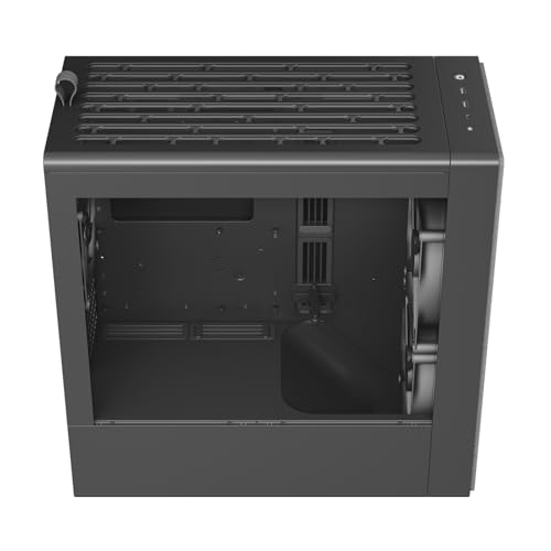 Image of HAVN BF 360 Flow High Airflow ATX Mid Tower PC Case, Semi-Open SGCC Steel Frame, SimpliCable Cable Management, 2X 180mm Fan, 1x 140mm Fan 360mm Radiator Mounts, Magnetic Panels - Black