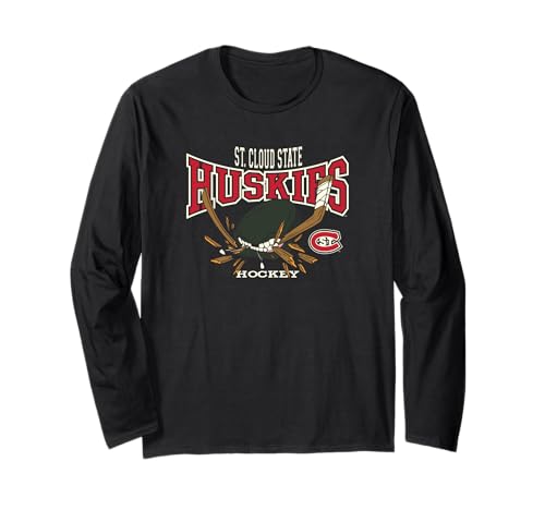 St. Cloud State Huskies Hockey Bite Black Long Sleeve T-Shirt
