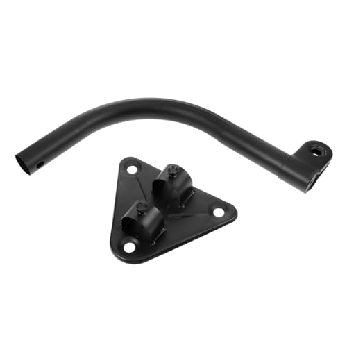 SOPOTUTU Soporte Resistente para Ventilador de Pared Industrial con Base Triangular y Tubo Curvado Accesorio para Montaje Hogares y Oficinas