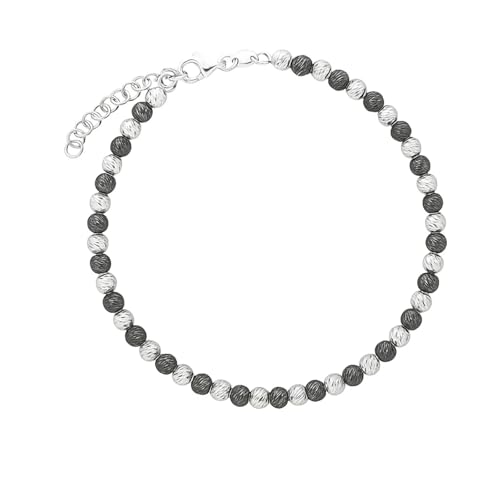 Pulsera de plata LillyMarie ajustable con esferas para look diario y eventos