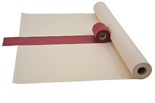 Fachhandel für Vliesstoffe Sensalux Kombi-Set 1 Tischdeckenrolle 1m x 25m + Tischläufer 15cm (Farbe nach Wahl) Rolle Creme Tischläufer Bordeaux