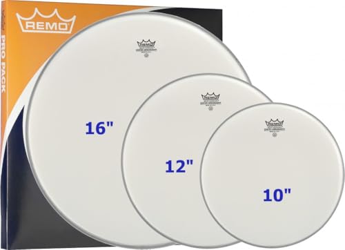 Remo Ambassador Casque à tête sablée Rock pour batterie acoustique